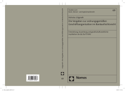 Die Vorgaben zur ordnungsgem&auml;&szlig;en