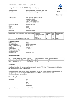 GUTACHTEN zur ABE Nr. 47942 nach &sect;22 StVZO