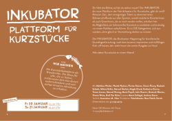 inkubator - Fabriktheater Rote Fabrik Z&uuml;rich
