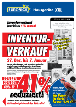 Inventurverkauf | EURONICS Hausger&auml;te XXL