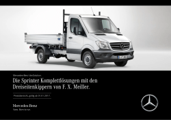 Die Sprinter Komplettlösungen mit den - Mercedes-Benz