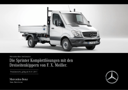 Die Sprinter Komplettl&ouml;sungen mit den - Mercedes-Benz