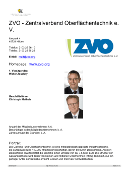 ZVO - Zentralverband Oberflächentechnik e. V.
