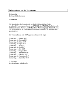 Schiedsstelle Sprechzeiten