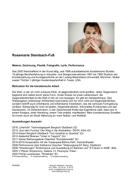 Vita Steinbach-Fuß 2016 pdf - Rosemarie Steinbach-Fuß