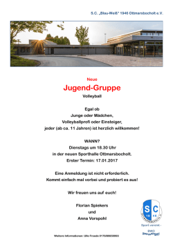 Jugend-Gruppe - SC "Blau-Wei&szlig;" 1946 Ottmarsbocholt e.V.