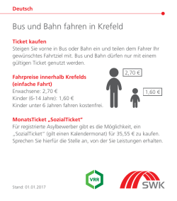 Bus und Bahn fahren in Krefeld