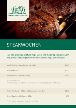 steakwochen - Weinstube Kesselstatt