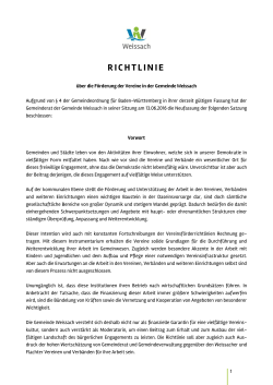richtlinie - Gemeinde Weissach