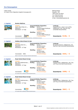 Ihre Reiseangebote Gesamtpreis 5136,
