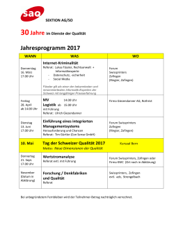 Jahresprogramm 2017
