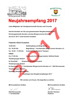 Einladung zum Neujahrsempfang 2017 am - TUS Horsten