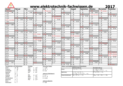 Jahreskalender 2017 - Elektrotechnik Fachwissen