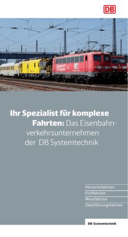 Ihr Spezialist f&uuml;r komplexe Fahrten