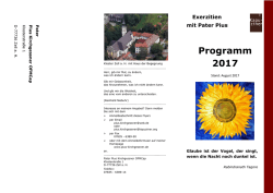 Jahresprogramm - P. Pius Kirchgessner