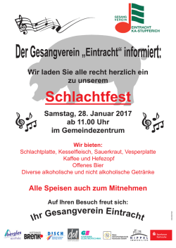 Ihr Gesangverein Eintra - Gesangverein Eintracht Stupferich