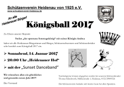 Königsball 2017 - Schützenverein Heidenau