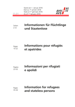 Informations pour r&eacute;fugi&eacute;s et apatrides