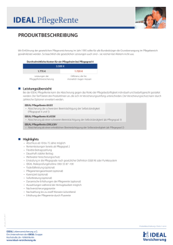 IDEAL PflegeRente - Ideal Versicherung