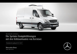 Die Sprinter Komplettlösungen mit den - Mercedes-Benz