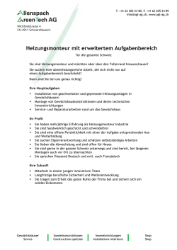 Heizungsmonteur mit erweitertem