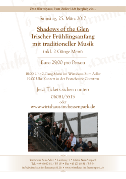 Shadows of the Glen Irischer Frühlingsanfang mit traditioneller Musik