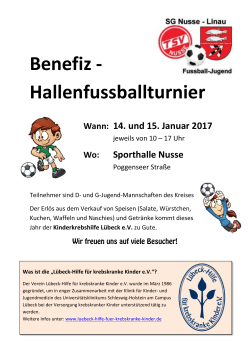Benefiz - Hallenfussballturnier
