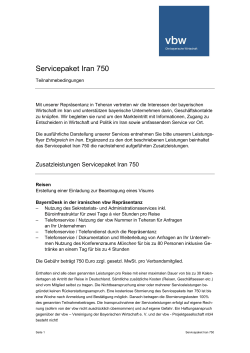 Servicepaket Iran 750