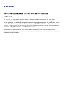 Die 10 beliebtesten Gratis-Windows-Utilities