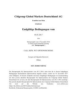 Endg&uuml;ltige Bedingungen vom