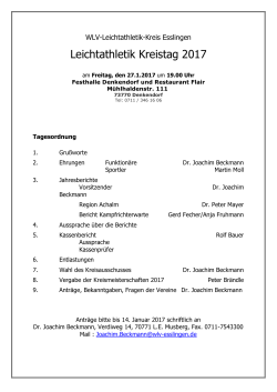 Einladung zum Kreistag 2016 in Denkendorf