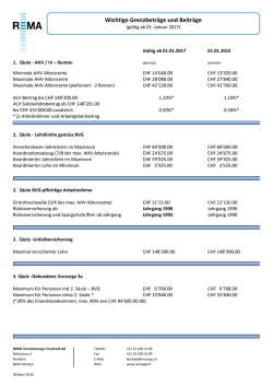 Grenzbeitraege ab 01.01.2017 - REMA Versicherungs