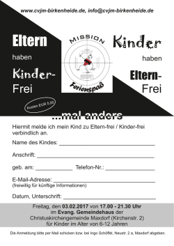 Kinder Eltern - CVJM Birkenheide