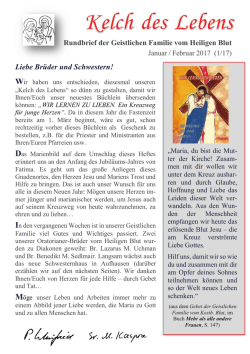Januar / Februar 2017 - Geistliche Familie vom Heiligen Blut