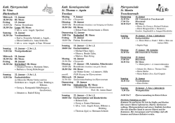 Gottesdienstordnung KW 2 3 /2017
