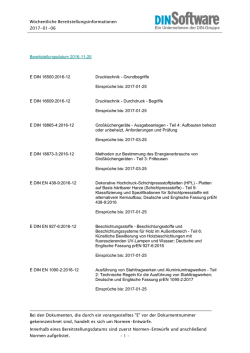 Wöchentliche Bereitstellungsinformationen 2017-01-02