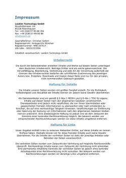 Impressum - LeoSim Technology GmbH