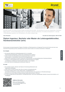Diplom Ingenieur, Bachelor oder Master als
