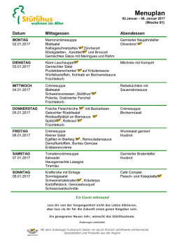 Menuplan KW01
