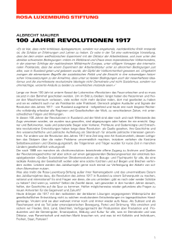 100 jahre revolutionen 1917 - Rosa-Luxemburg