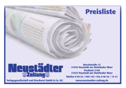 Preisliste - Neustädter Zeitung