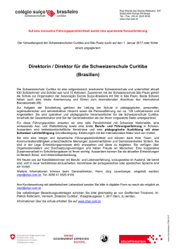 Direktorin / Direktor f&uuml;r die Schweizerschule Curitiba