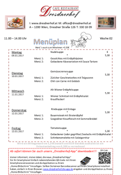 Men&uuml;plan - Dresdnerhof