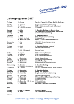 Jahresprogramm 2017