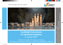 Candlelight-Schwimmen im Hallenbad Emsdetten 6. Januar 2017