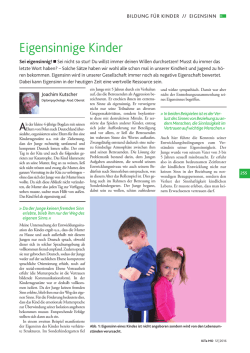 Eigensinnige Kinder