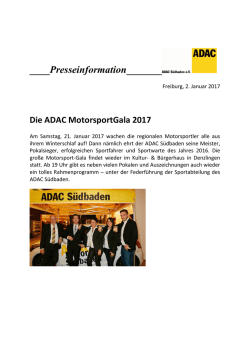 Die ADAC MotorsportGala 2017