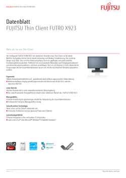 Datenblatt FUJITSU Thin Client FUTRO X923