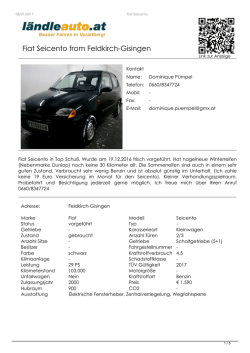 Fiat Seicento from Feldkirch-Gisingen