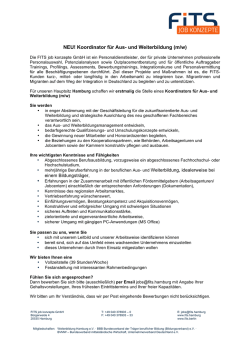 infoblatt koordinator aus- und weiterbildung
